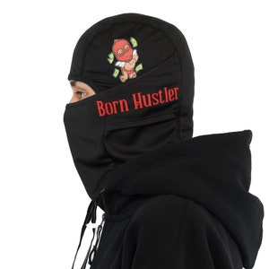 Born Hustler Drip Balaclava Premium Lightweight Ski mask Face mask hood Money Logo ski mask