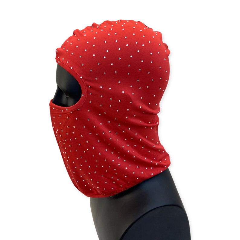 Rhinestone Balaclava Ski Mask Face Mask Small Gem Iced Out Etsy
