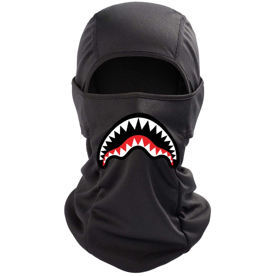 Custom Black Ski Mask Balaclava, Hype Beast Ape Star Designed Full