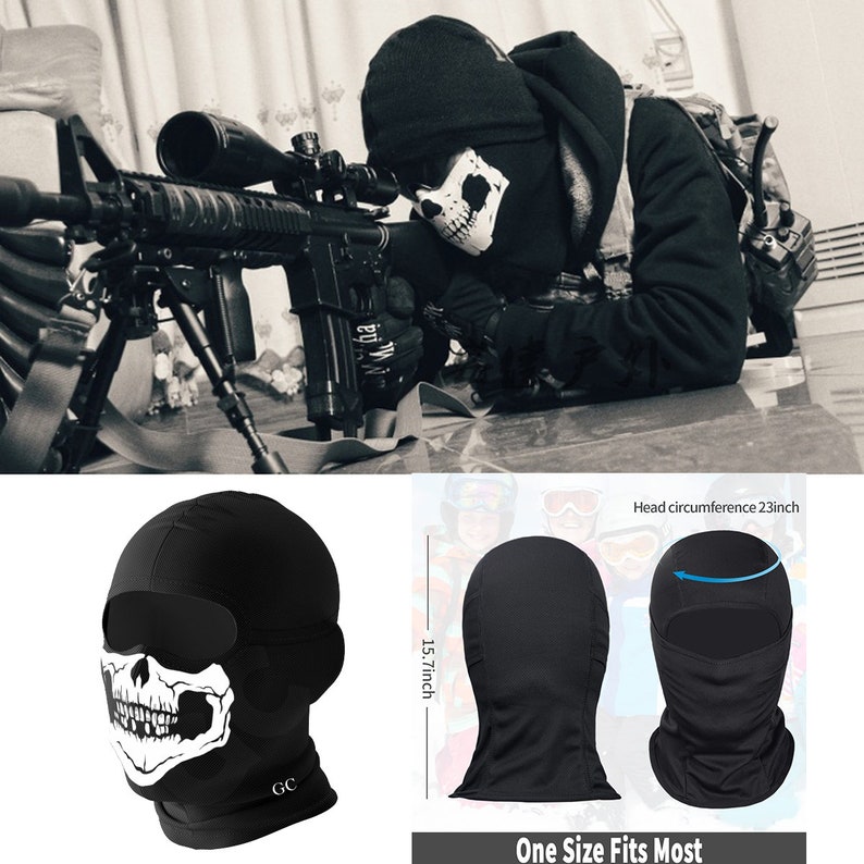 Cod Ghost Lightweight Premium Dri fit Balaclava ski face mask image 3