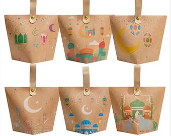 Coffrets cadeaux/sacs cadeaux pour le Ramadan et l'Aïd - lot de 6