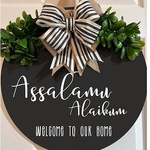 Assalamu Alaikum welcome to our home wreath, assalamu aleikum, muslim housewarming, ramadan gift, eid gift