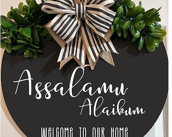 Assalamu Alaikum, guirlande de bienvenue dans notre maison, assalamu aleikum, pendaison de crémaillère musulmane, cadeau du ramadan, cadeau de l'Aïd