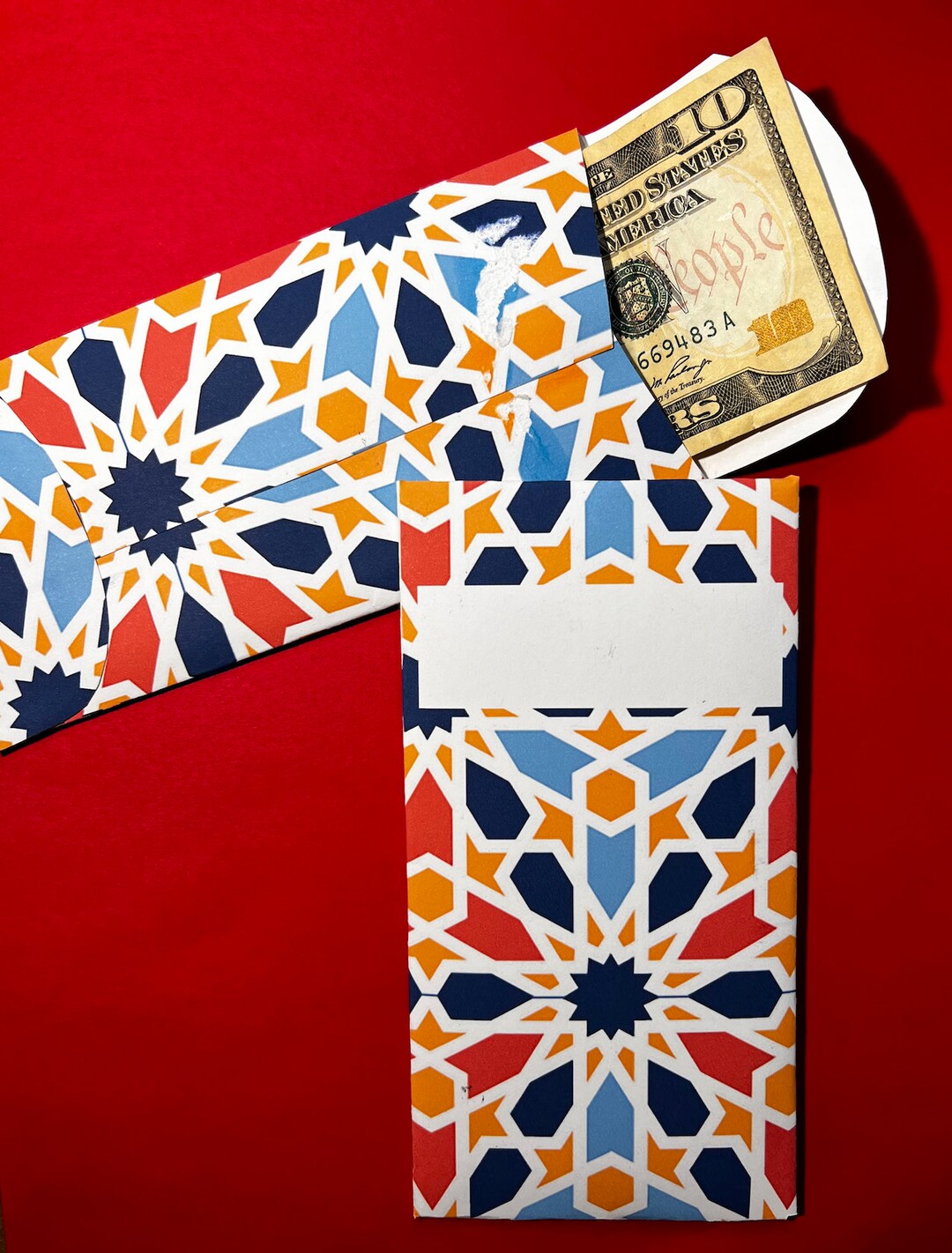 Printable EID Money Envelope Arabesque. Eideya, Eid Money Envelope