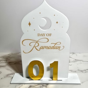 Reversible Acrylic Ramadan Day Tracker, Ramadan Calendar Days of Ramadan, countdown to Eid