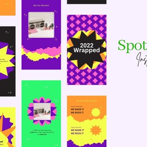 Spotify Wrapped Template Canva - Etsy