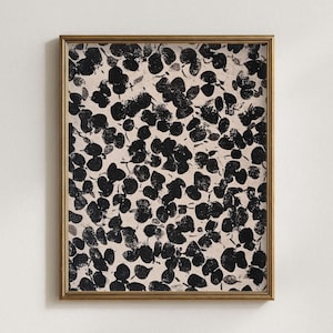 Arte mural floral neutro imprimible, arte botánico melancólico, arte mural bohemio abstracto, decoración cottagecore, textil vintage, estilo granja moderno orgánico.