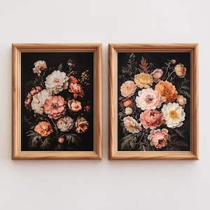 2-teiliges Original Gemälde, Original Gemälde, Minimalistisch, Minimalist Art, Gothic Bauernhaus Gemälde, Midcentury Modern, moderne Kunst