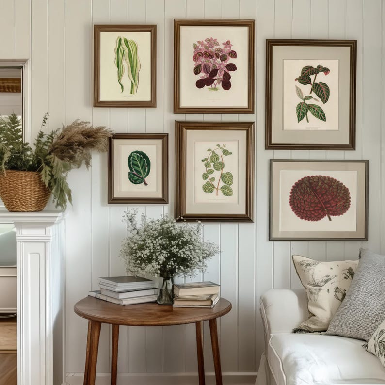 PRINTABLE Vintage Botanical Gallery Wall Set | 6 Piece Digital Download ...