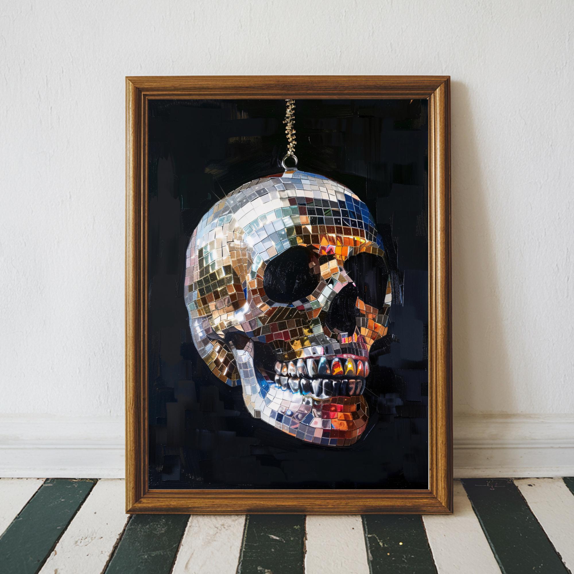 ビンテージ　昭和レトロ　70s ミッドセンチュリー　モダンアート　SKULL 額 il_fullxfull.6674431658_ahdp.jpg