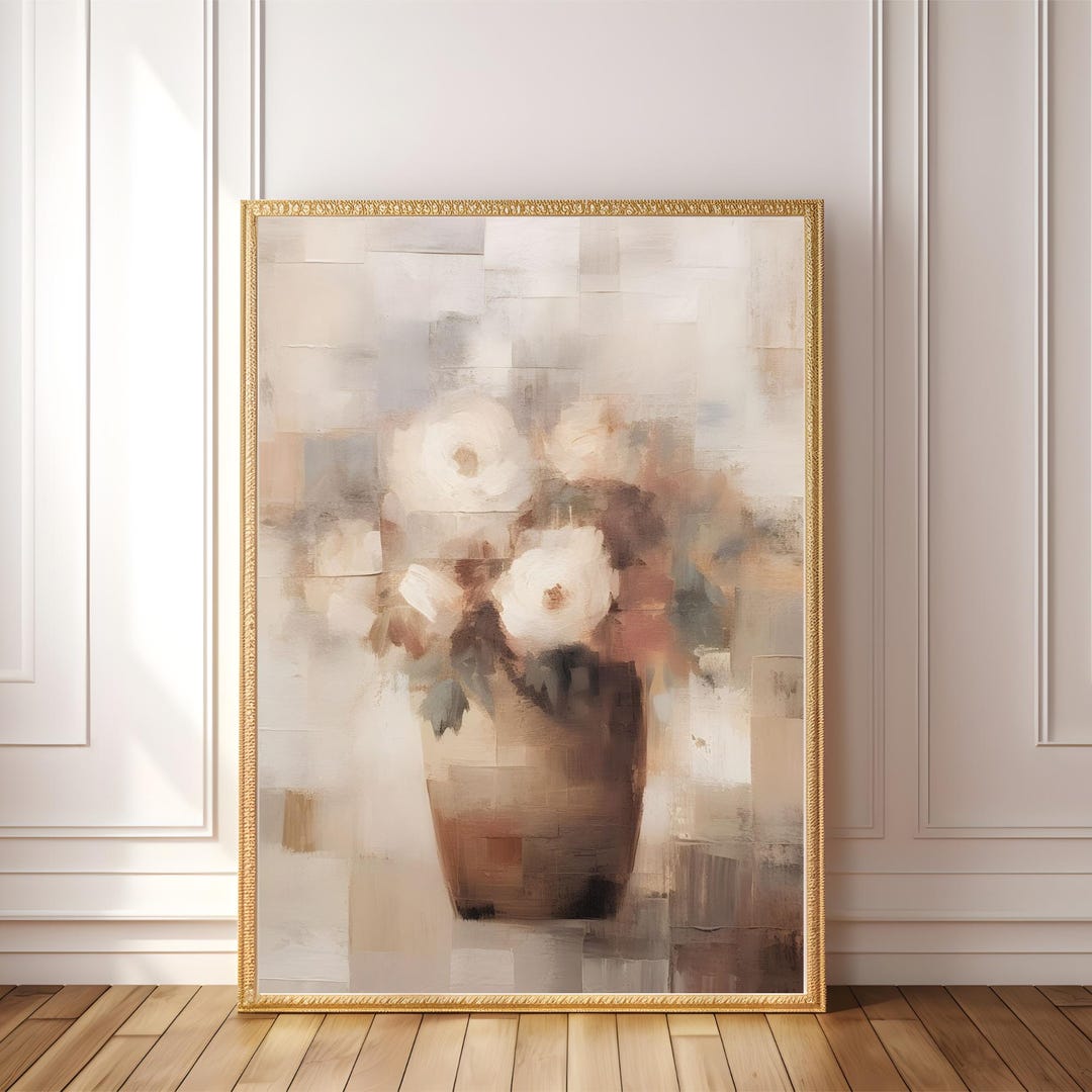 PRINTABLE Blush Rose Still Life – Soft Vintage Floral Wall Art ...