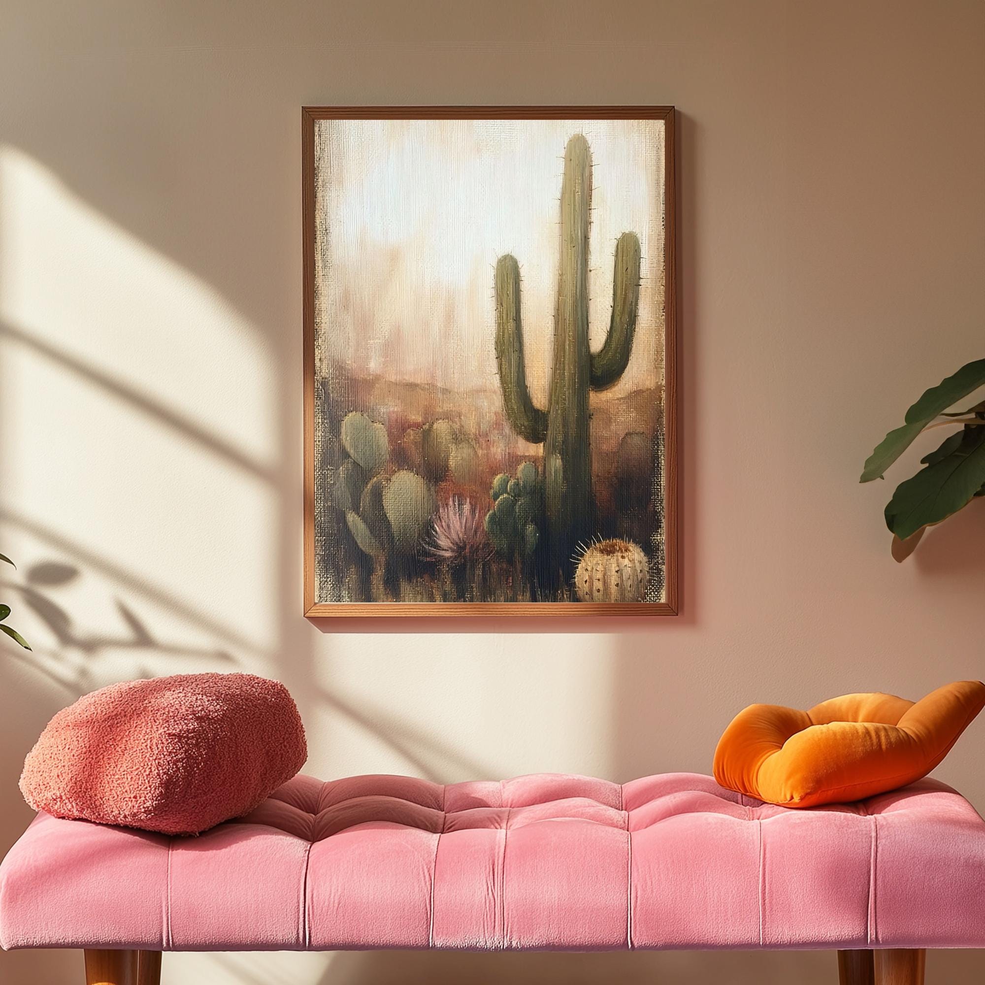 PRINTABLE Desert Cactus Wall Art – Moody Southwest Landscape Print ...