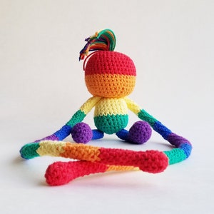 LGBTQ &quot;Pride Friend&quot;  Gay / Queer Rainbow Crochet Flag Doll