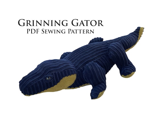 Grinning Gator PDF sewing pattern/ Loki alligator Croki free add on/ arrow smocking/ memory animal keepsake