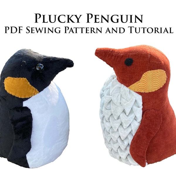 Penguin Plushie PDF Sewing Pattern/ READ DESCRIPTION!/ Memory Animal Keepsake/ Smocking Tutorial
