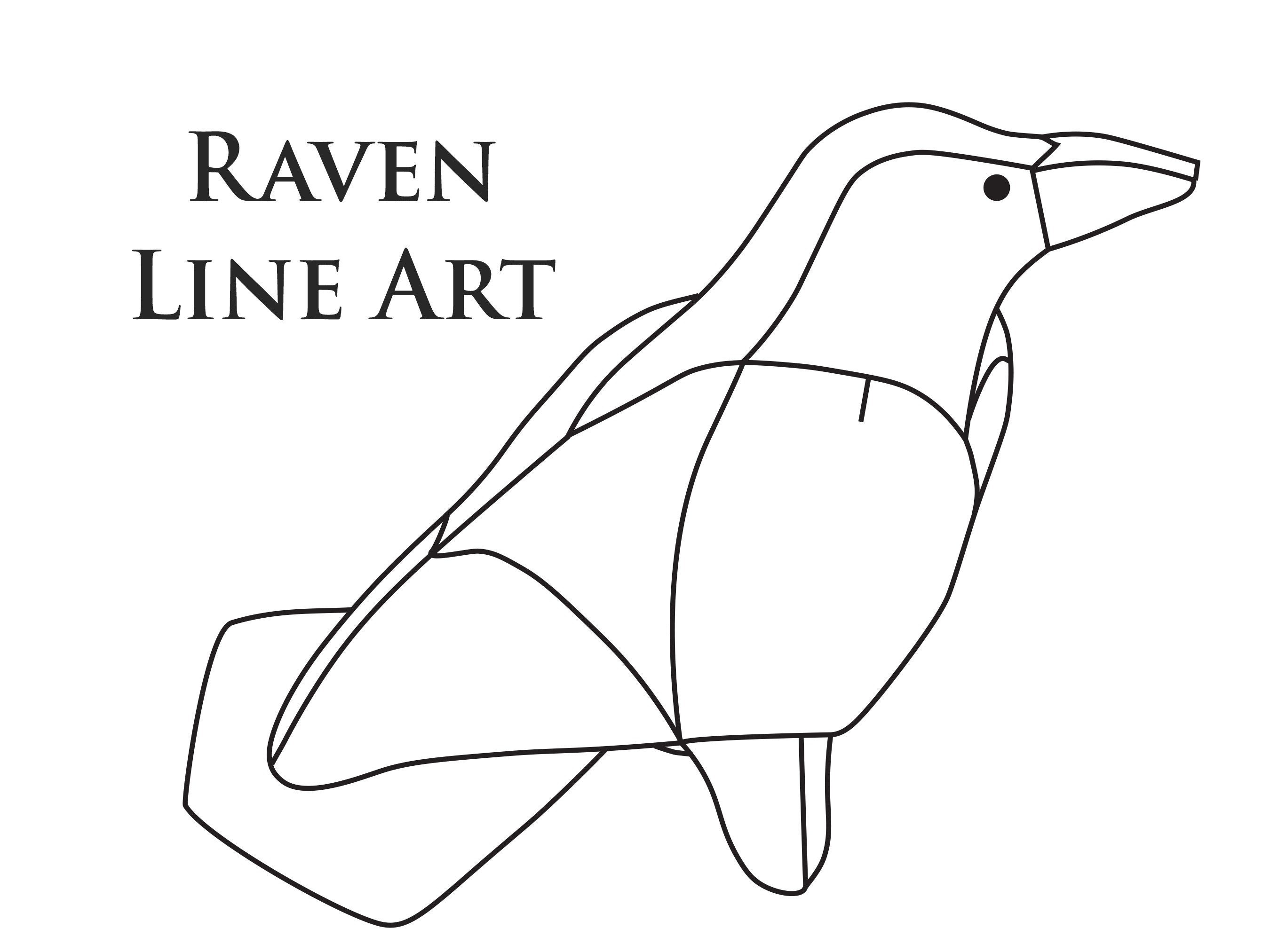Raven Line Patterns Raven Sewing Pattern Fostering Sewing Patterns / Crow, Magpie ...