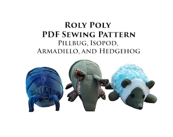Roly Poly PDF naaipatroon/pilbug/Isopod/egel/gordeldier
