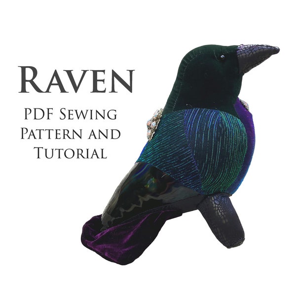 Raven Sewing Pattern Fostering Sewing Patterns / Crow, Magpie, Blackbird