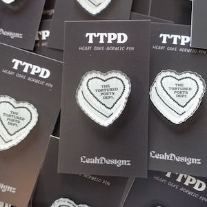 TTPD Acrylic Heart Cake Pin