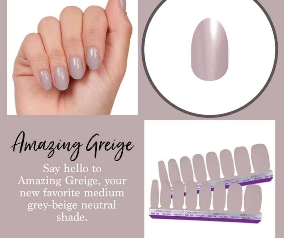 Amazing Greige Color Street Nail Strips Etsy
