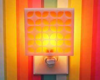 Breeze Block Night Light | Acrylic Mid-Century Modern Nightlight | Retro MCM Light