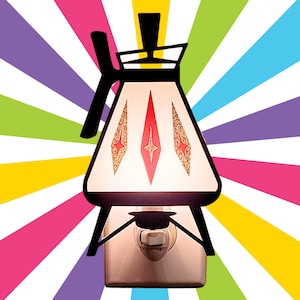 Coffee Pot Night Light | Mid-Century Modern Nightlight | Plug In Light | Retro Percolator MCM Light