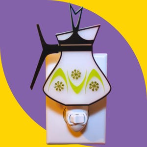 Coffee Pot Night Light | Mid-Century Modern Nightlight | Custom Acrylic Plug In Light | Retro Percolator MCM Light