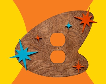 Boomerang Outlet Cover | Mid-Century Modern Wall Plate