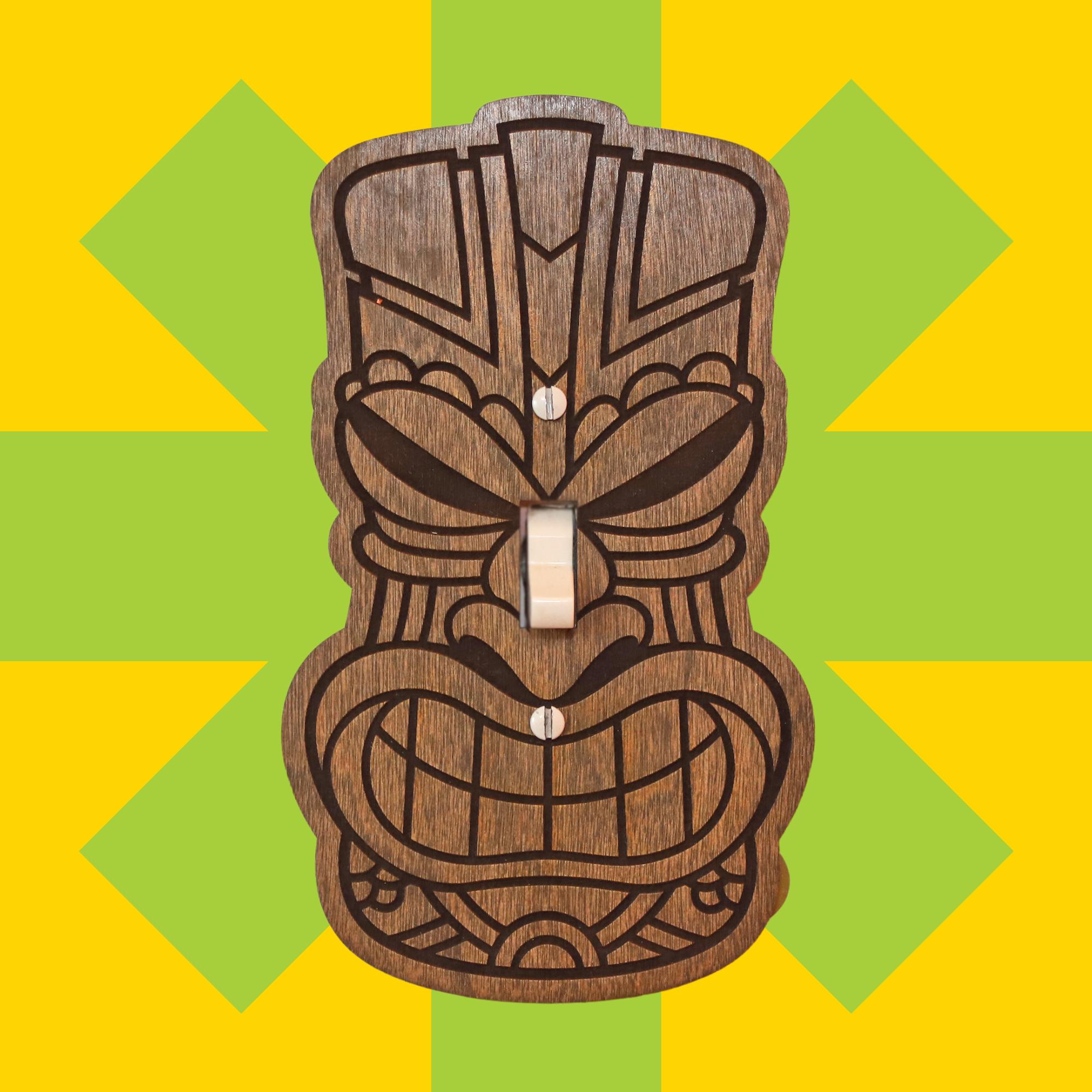 Tiki Light Switch Plate - Tiki Idol Light Switch Cover