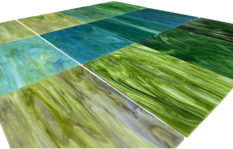 Unicoshape 12 Sheets Stained Glass Sheets Pack 6 X Etsy