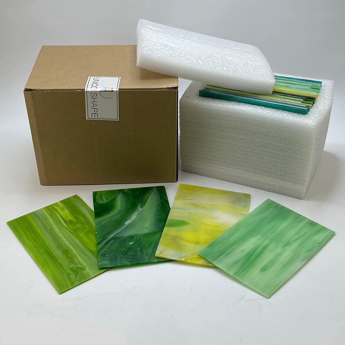 Unicoshape 12 Sheets Stained Glass Sheets Pack 6 X Etsy