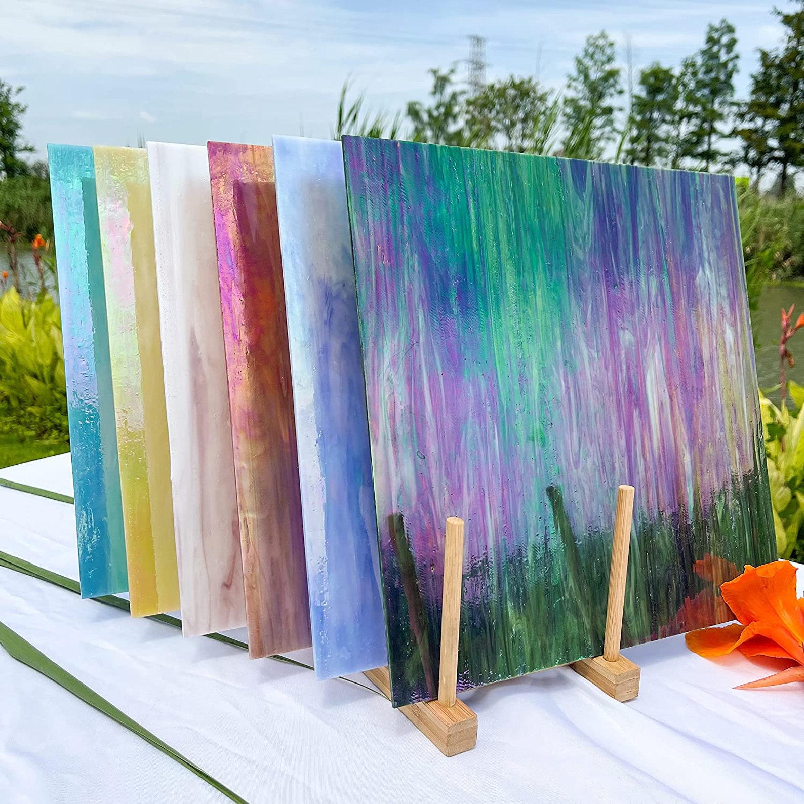 Unicoshape Mosaic Stained Glass Sheets 12x12 6pack total Etsy