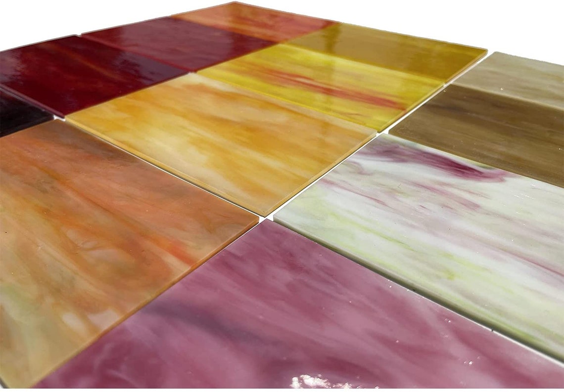 Unicoshape 12 Sheets Stained Glass Sheets Pack 6 X Etsy