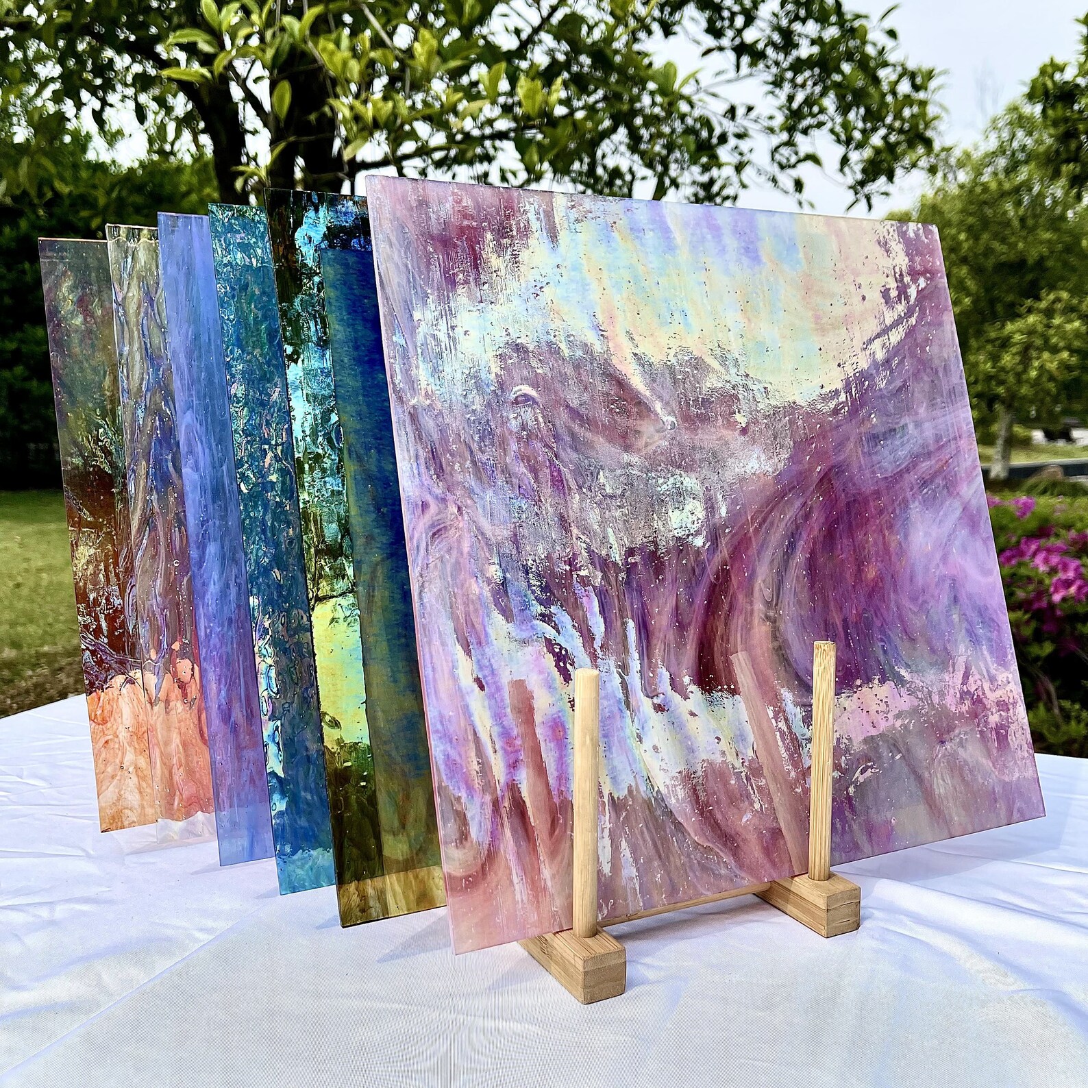 Unicoshape Stained Glass Sheets 12 X 12 Mosaic Glass 6pack Etsy