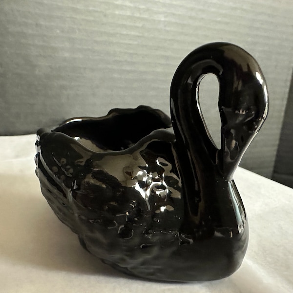 Black Ceramic Swan Party Favors