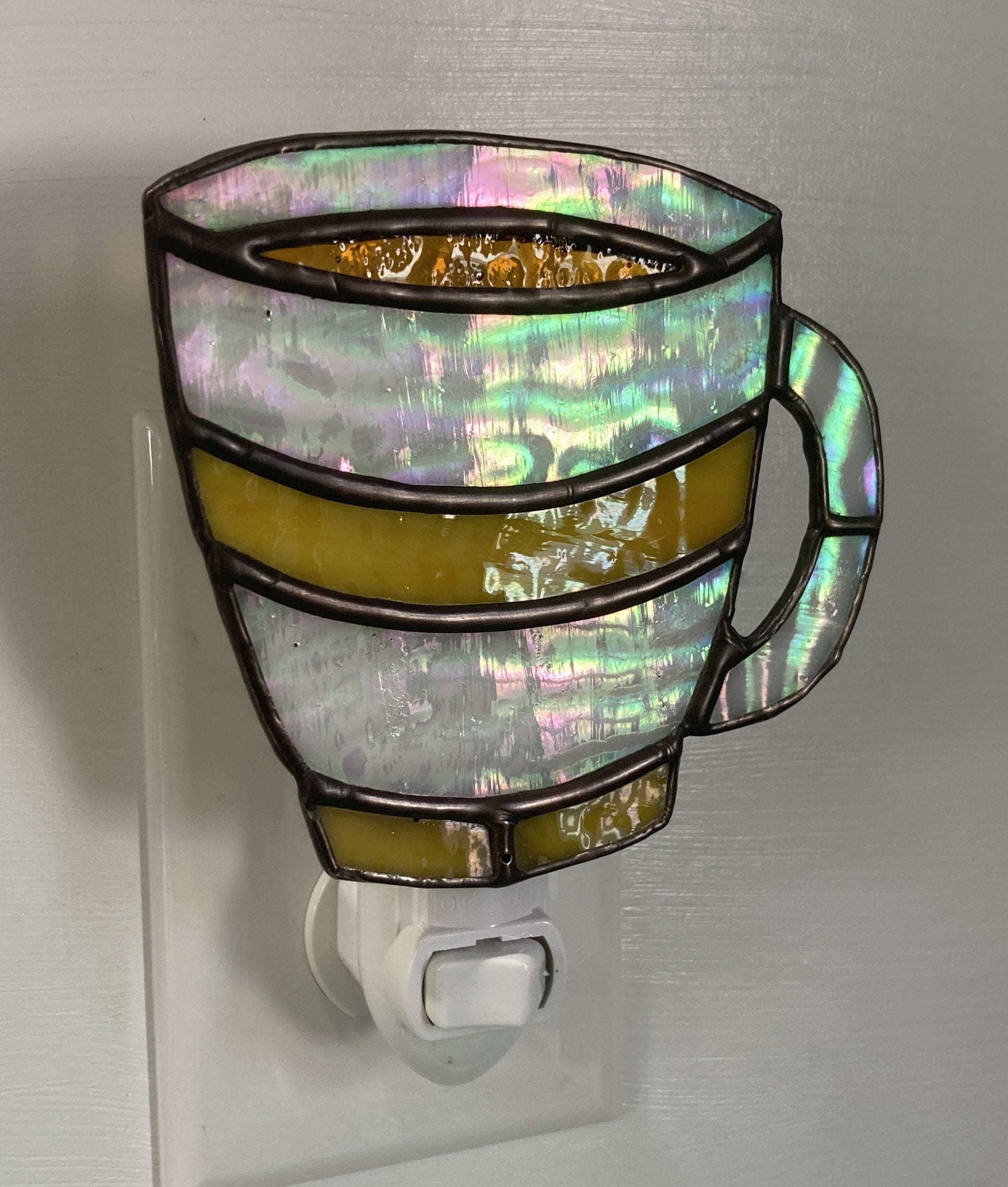 Stained Glass Coffee Cup Night Light, a Wonderful Way to Infuse Your