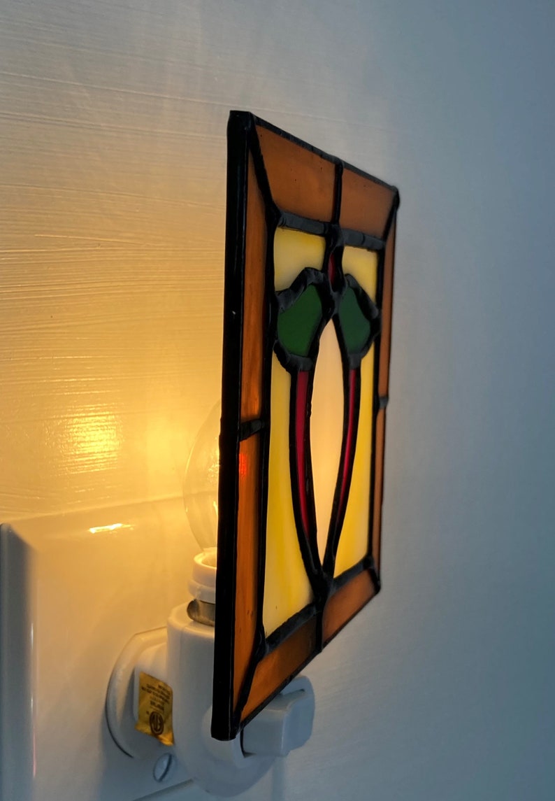Stained Glass Plugin Night Light, Art Deco Style , Visually Striking