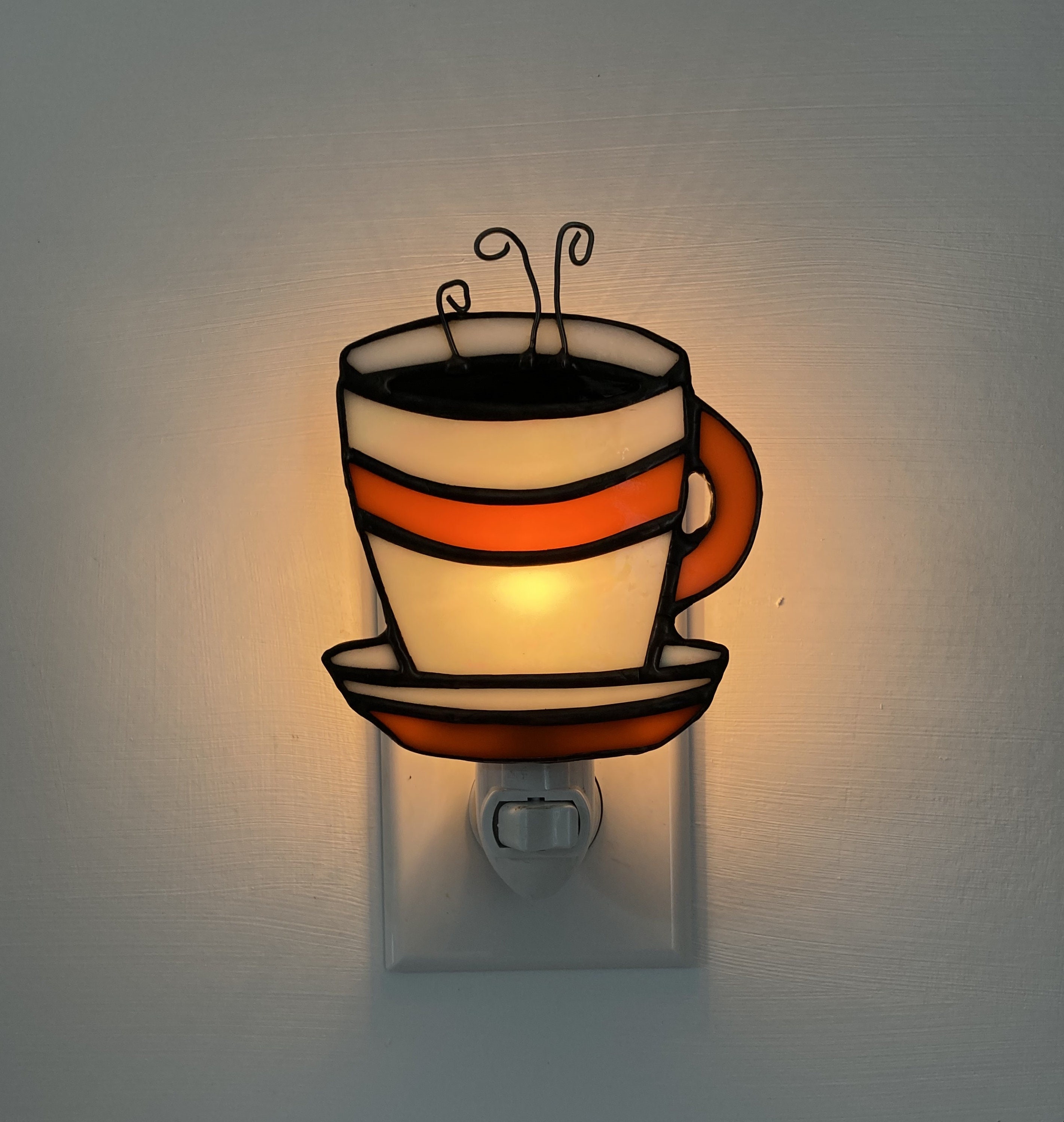 Stained Glass Coffee Cup Night Light a Wonderful Way to Etsy