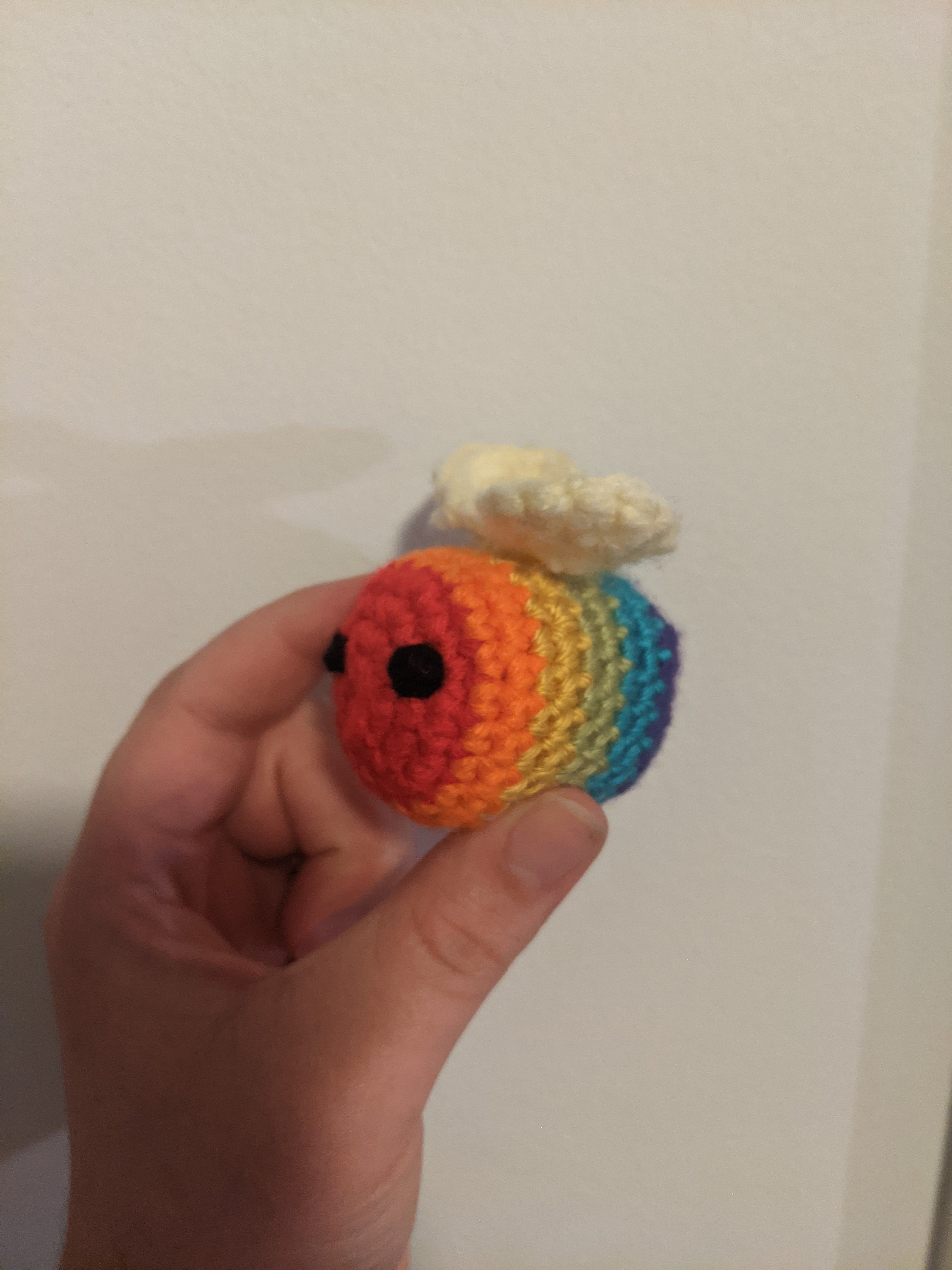 Crochet Mini Rainbow Pride Bee - Etsy UK