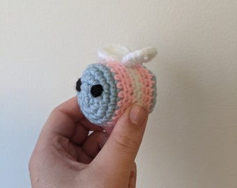 Crochet Mini Transgender Pride Bee