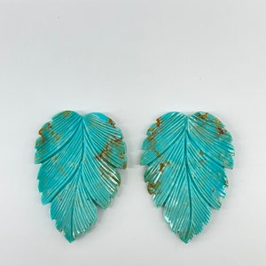 Turquoise Gemstone Carving |  Arizona Turquoise Hand Carved | Carved Gemstone For Jewelry Making | Natural Turquoise Hand-Made Carving
