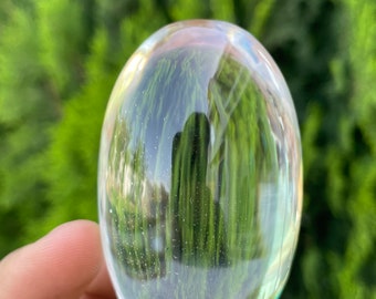 Kryształowy Lingam | Naturalny, przezroczysty lingam kwarcowy | Kwarcowy lingam Shiva | Kamień szlachetny Shiva | Przezroczysty kryształ kwarcowy | Dekoracja lingam | Kryształy lecznicze