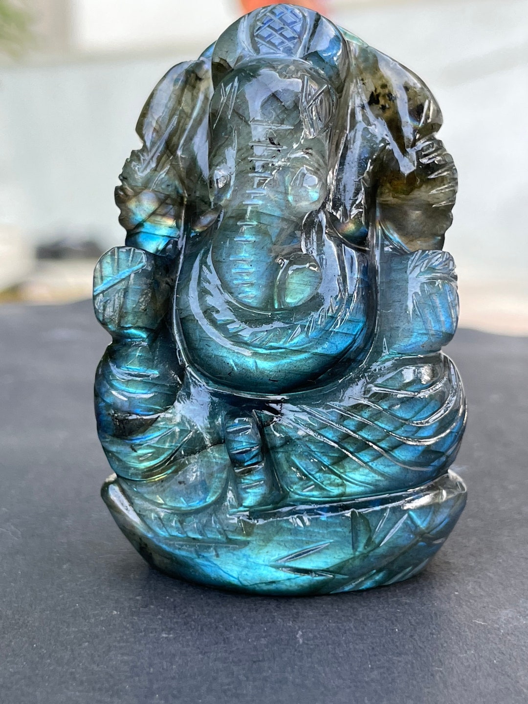 Labradorite GaneshaGanesha StatuePierre précieuse Ganesha Ganesha