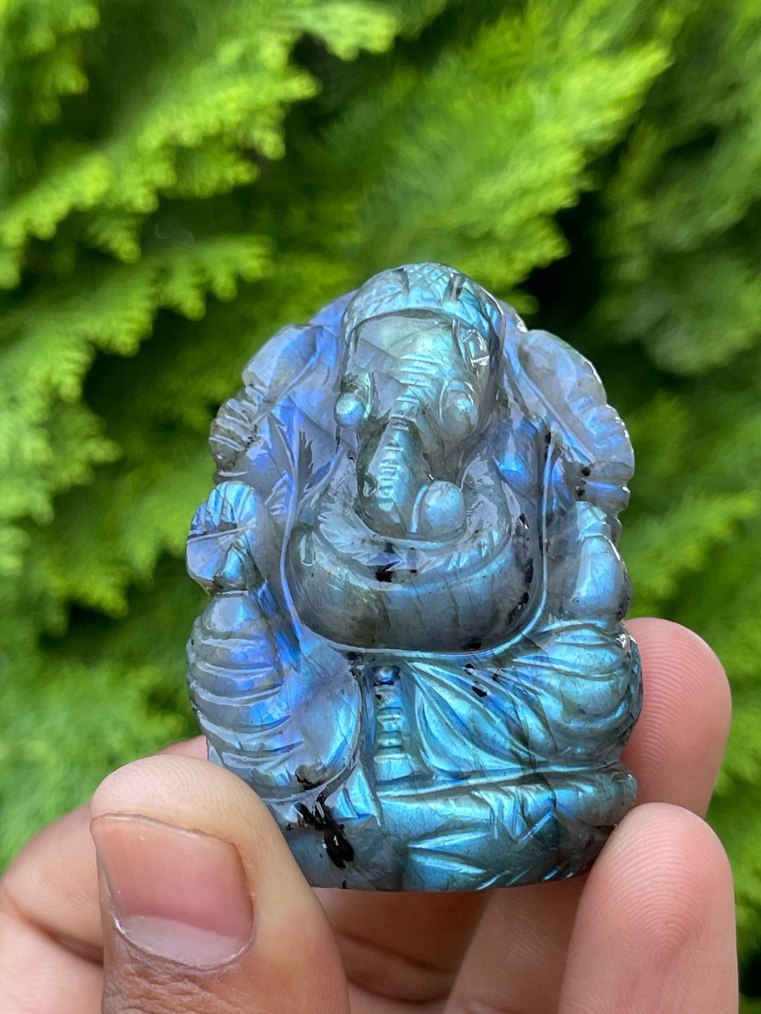 Labradorite Ganeshaganesha Statuegemstone Ganesha ganesha Etsy