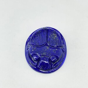 Lapis Lazuli Scarab Shape Gemstone | AAA Lapis Lazuli Insect Carved Gemstone |  Insect Carving Beads | Gemstone Insect |