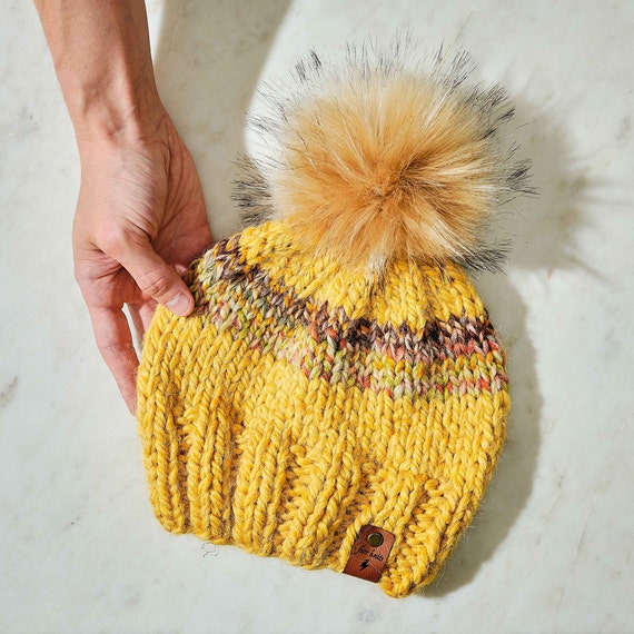 Hand-knit “aspen” Cozy Beanie - Etsy display picture 2