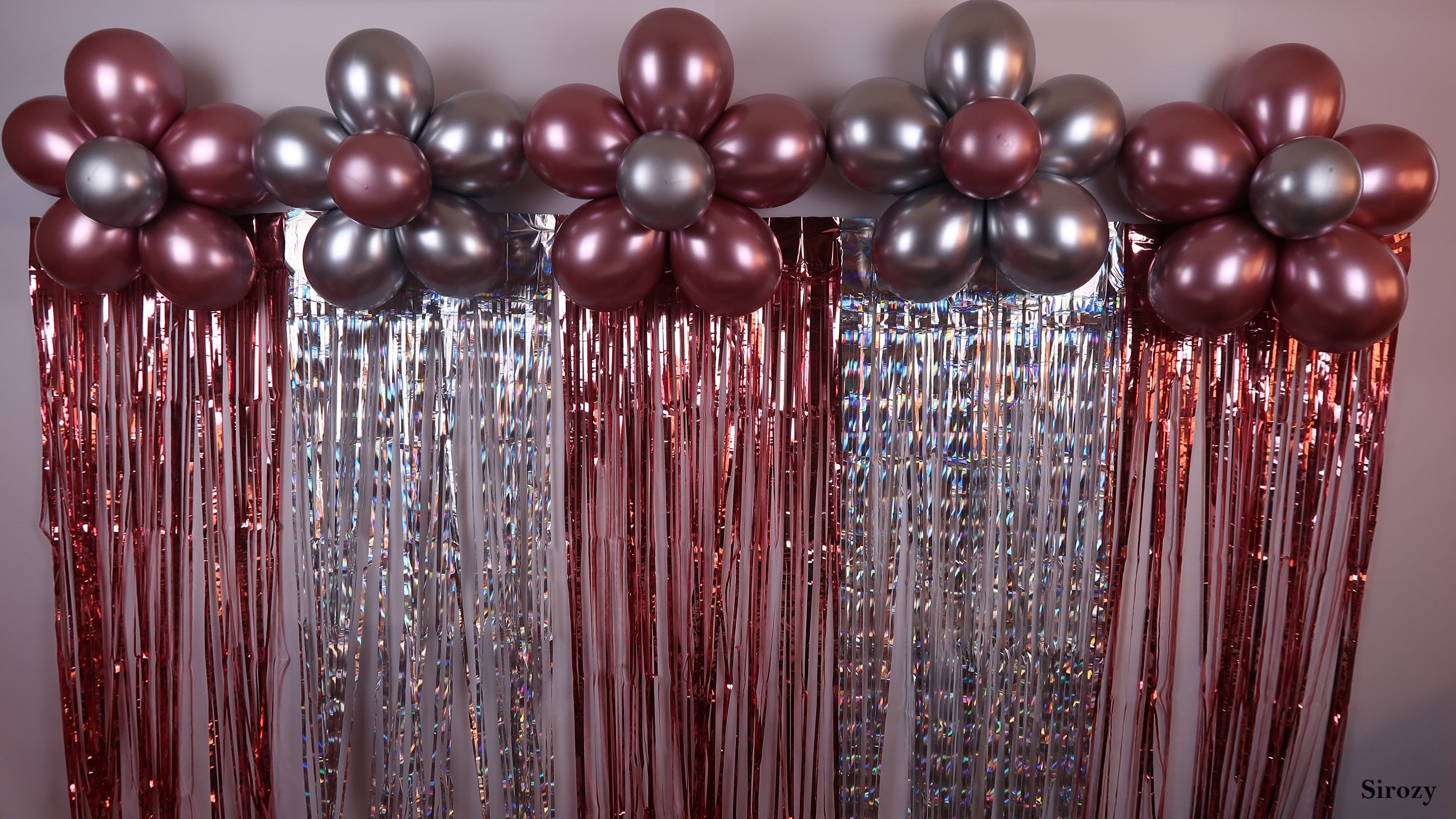 What are the latest balloon color trends for 2026 events? Rose Gold & Silver Balloon Decoration for Birthday Backdrop Set With Chrome Balloons and Metallic Party Curtains - Etsy
