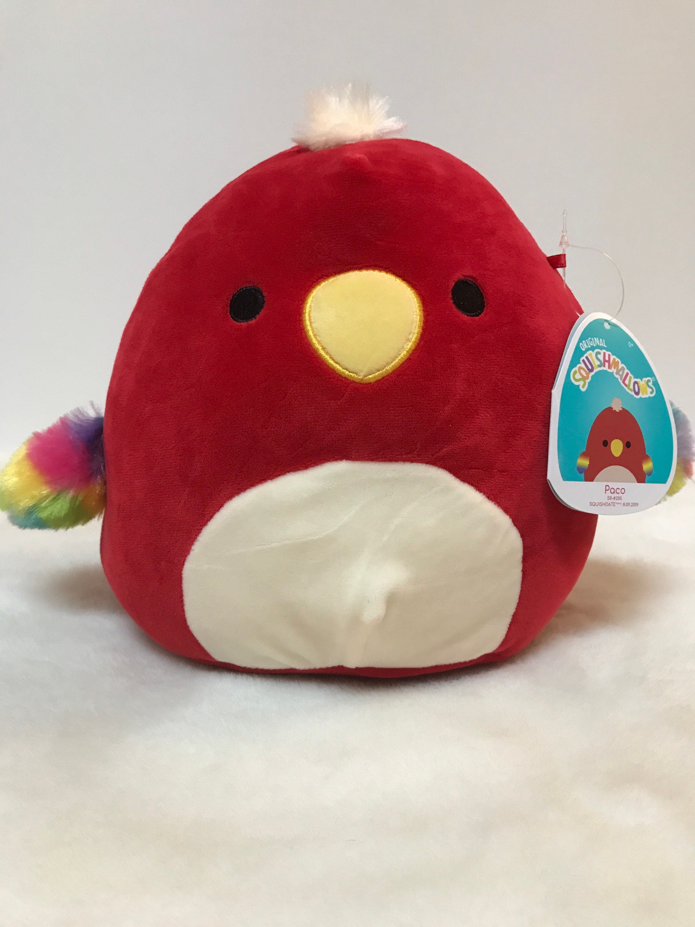 Paco the parrot Squishmallow and handmade sticker of choice. | Etsy