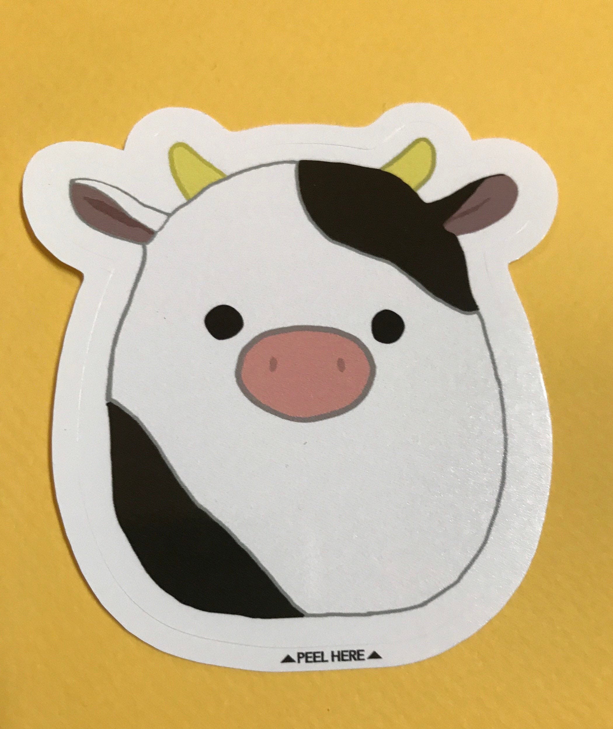 Squishmallow Connor Cow Sticker. | Etsy
