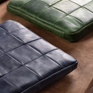 Leather bench pad, Bench cushion pad, Dining bench seat pad, Square cushion pad, Custom cushion for bench image 10
